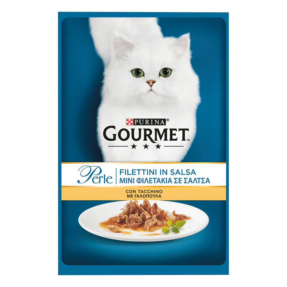 Gourmet Perle Filettini con Tacchino 85 g - -