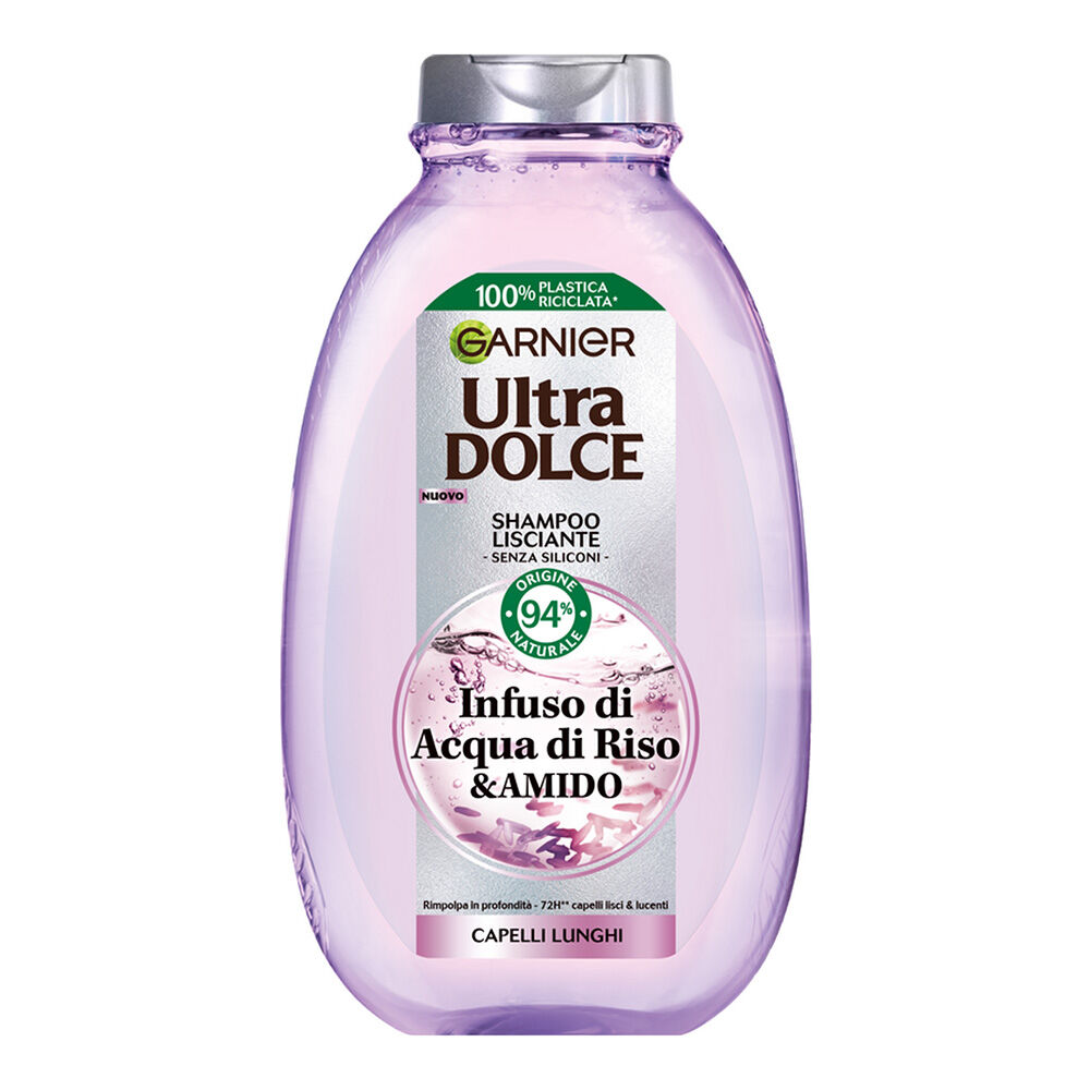 Garnier Ultra Dolce Shampoo Lisciante Acqua Di Riso & Amido 250 Ml - Immagine 2