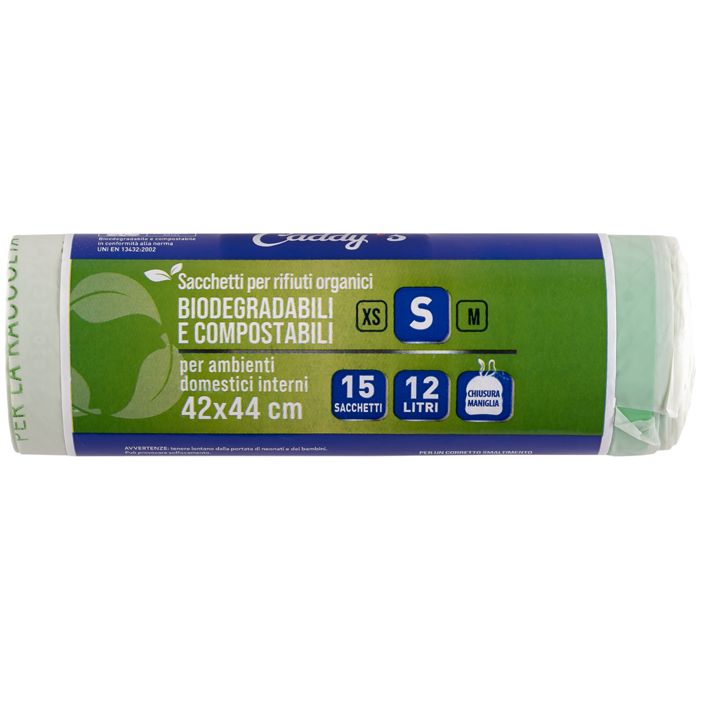 Caddy's Sacchetti Per Rifiuti Organici S 42x44 15 Pezzi, , large