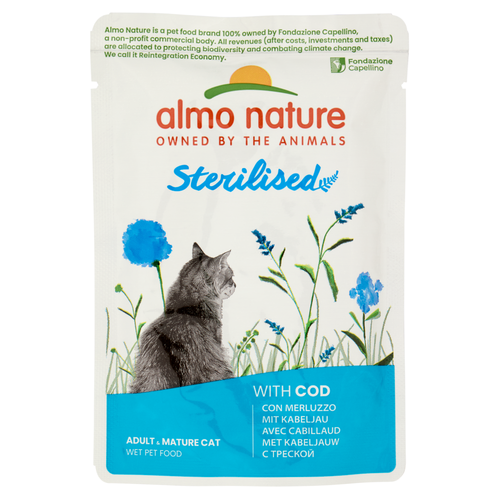 Almo Nature Sterilised Adult & Mature Cat Con Merluzzo 70 G - -
