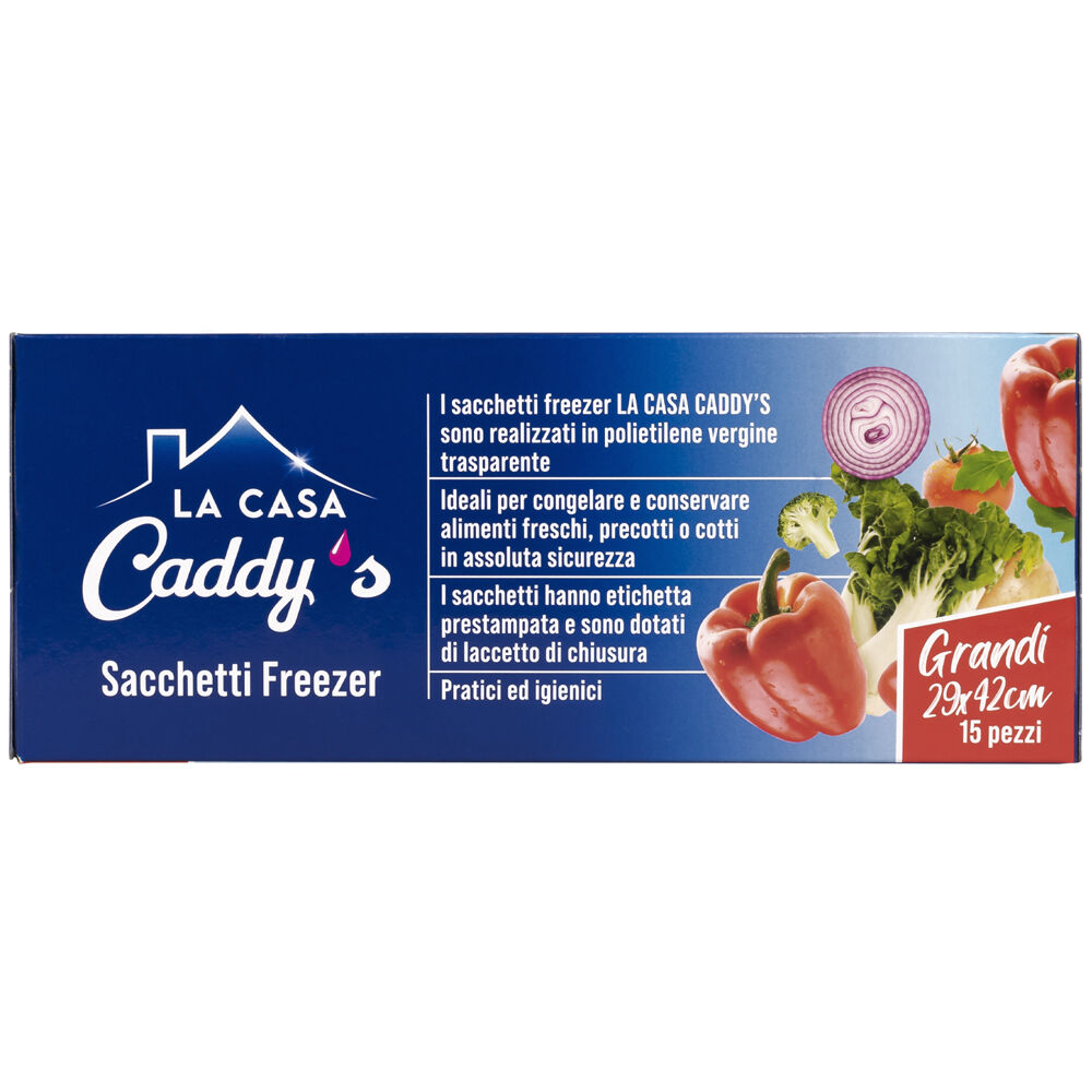 Caddy's Sacchetti Freezer Grandi 29X42 15 Pezzi, , large