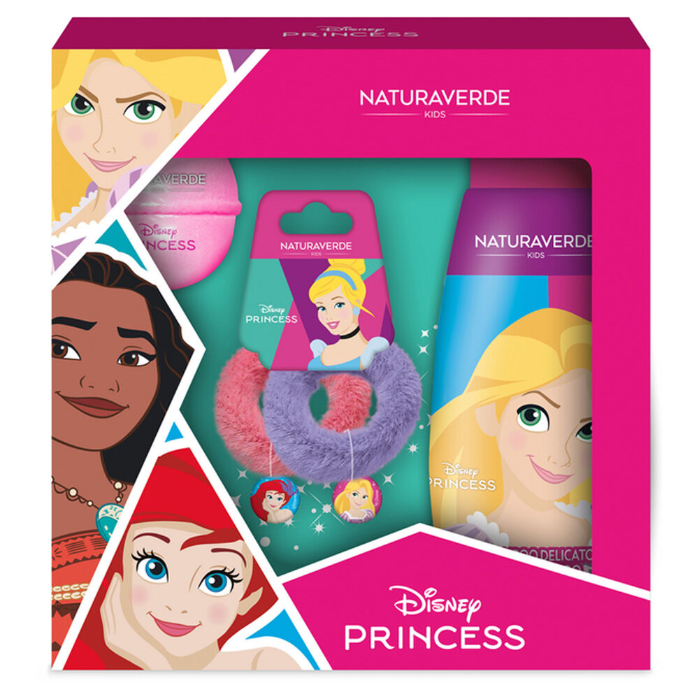 Naturaverde Cofanetto Princess: Shampoo Delicato 300ml + Bomba da Bagno 100g + Elastici per Capelli - -