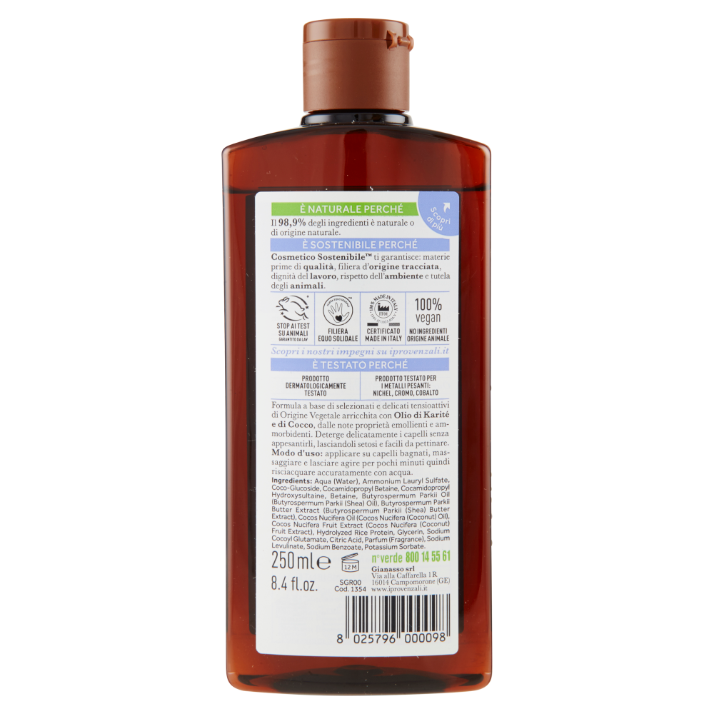 I Provenzali Karité e Cocco Shampoo Erboristico 250 ml, , large