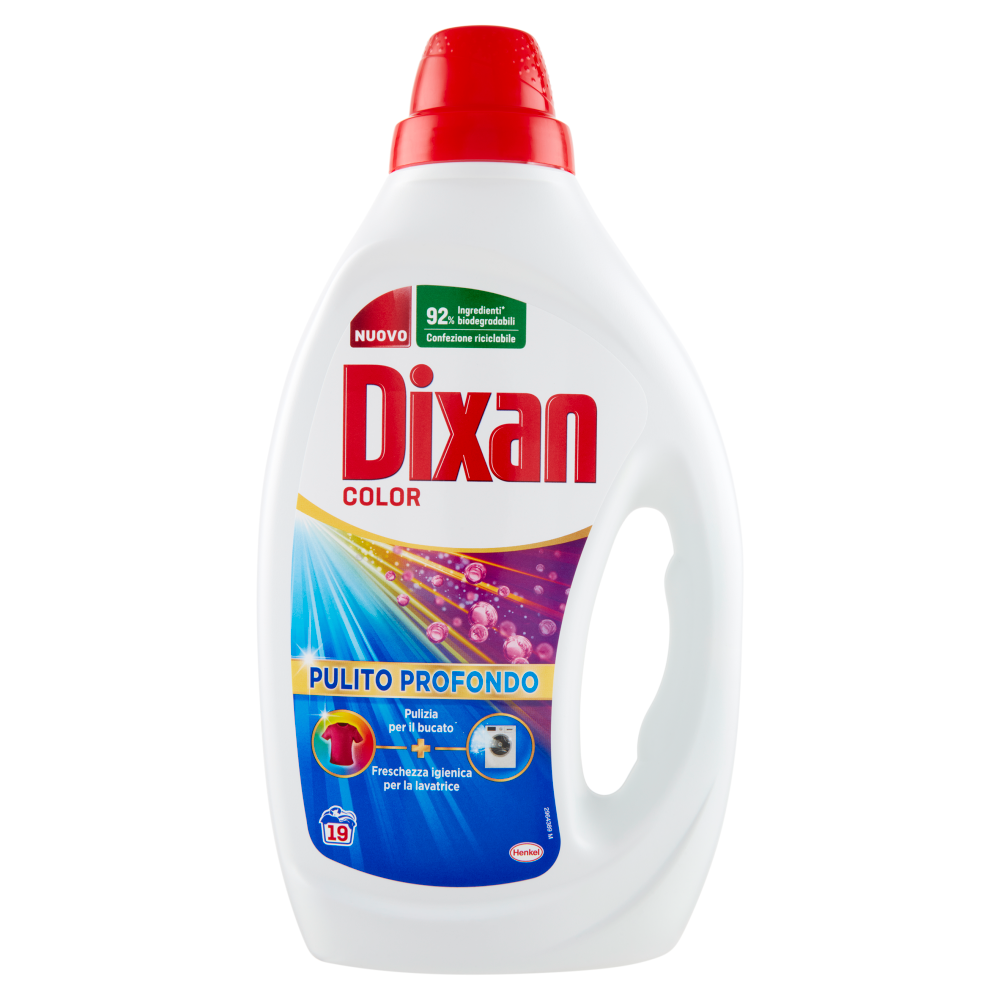 Dixan Detersivo Liquido Color 19 Lavaggi, , large