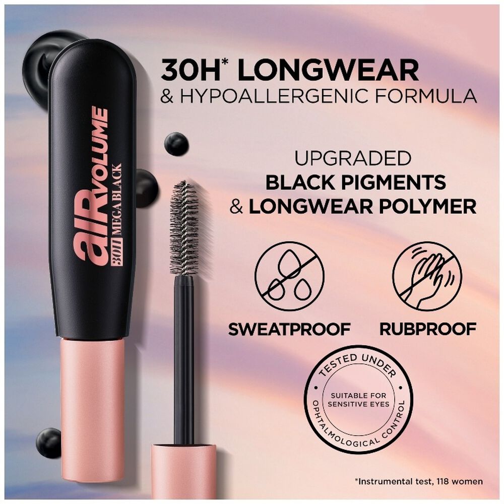 L'Or&eacute;al Air Mega Volume 30H Extra Nero, , large