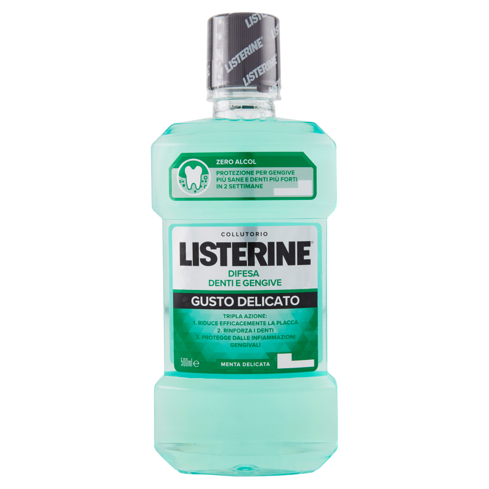 Listerine Difesa Denti e Gengive Gusto Delicato 500 ml, , large