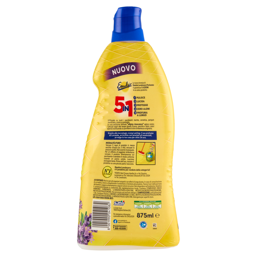 Emulsio LavaIncera Profumato 5in1 Lavanda 875 ml, , large