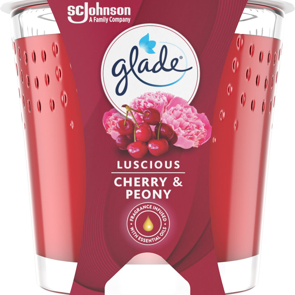 Glade Candela profumata, fragranza Ciliegia e Peonia, 129g, , large