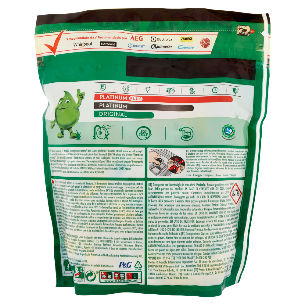 Fairy Pastiglie Lavastoviglie Original Detersivo Piatti Limone  62 Caps, , large