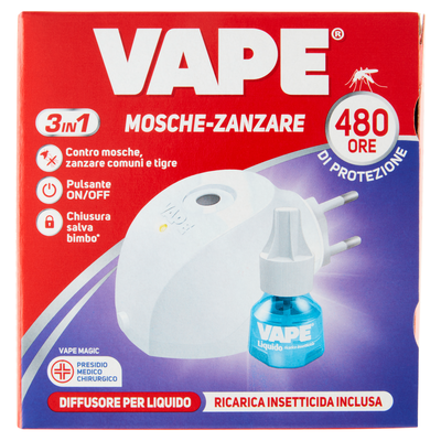 Vape Elettroemanatore Liquido Mosche e Zanzare + Ricarica