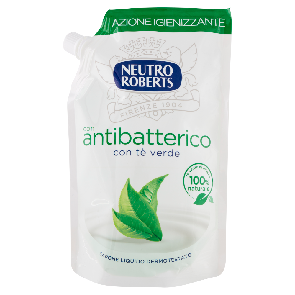 Neutro Roberts Eco-Ricarica Antibatterico con T&egrave; Verde 400 ml, , large