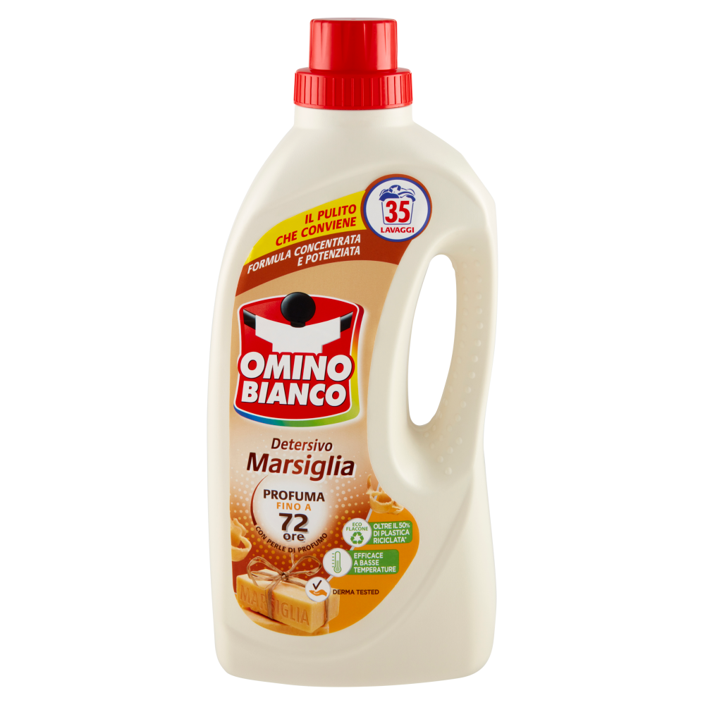 Omino Bianco Detersivo Lavatrice Liquido Marsiglia 35 Lavaggi 1400 ml, , large