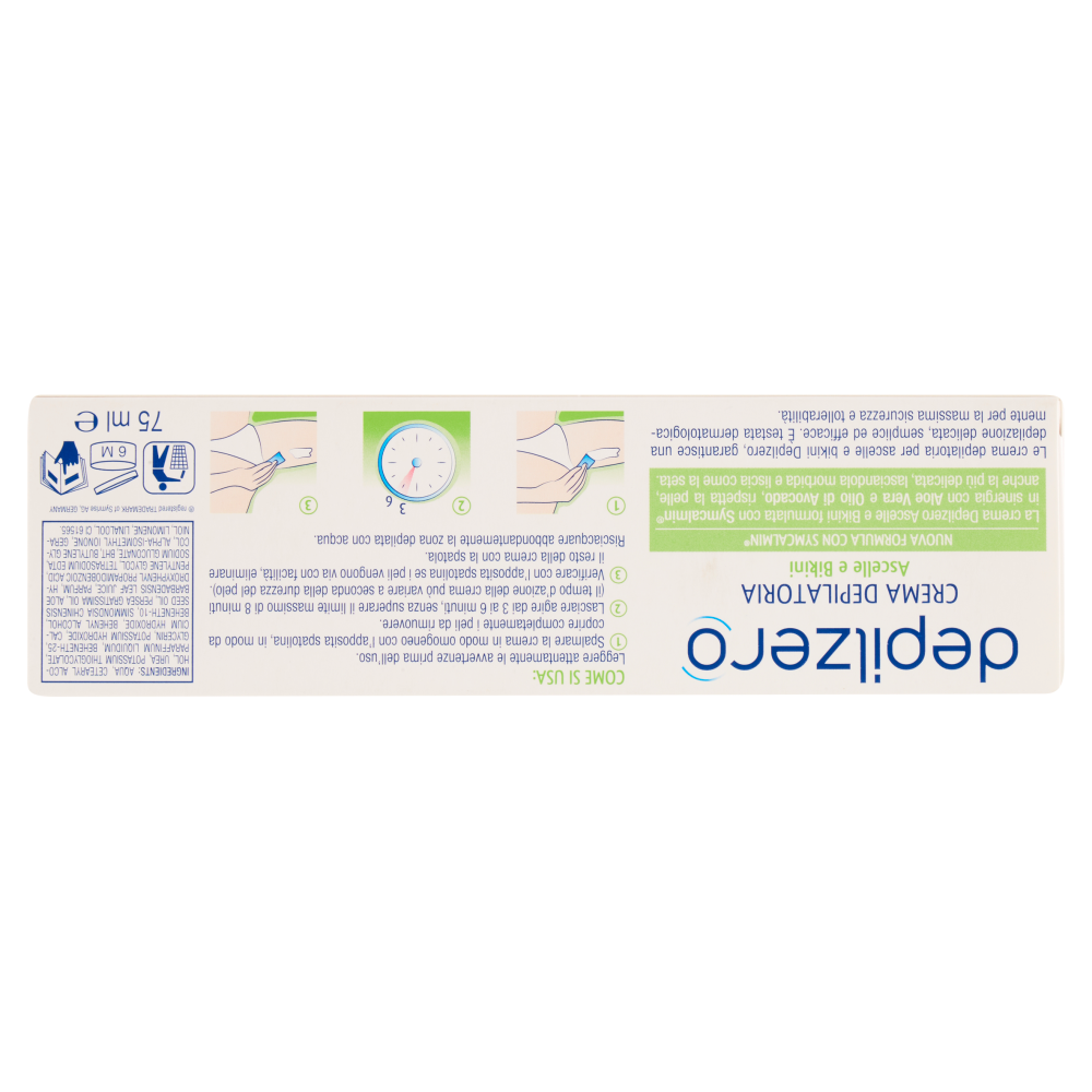 Depilzero Crema Depilatoria Ascelle e Bikini 75 ml,  Depilzero Crema Depilatoria Ascelle e Bikini 75 ml, , large