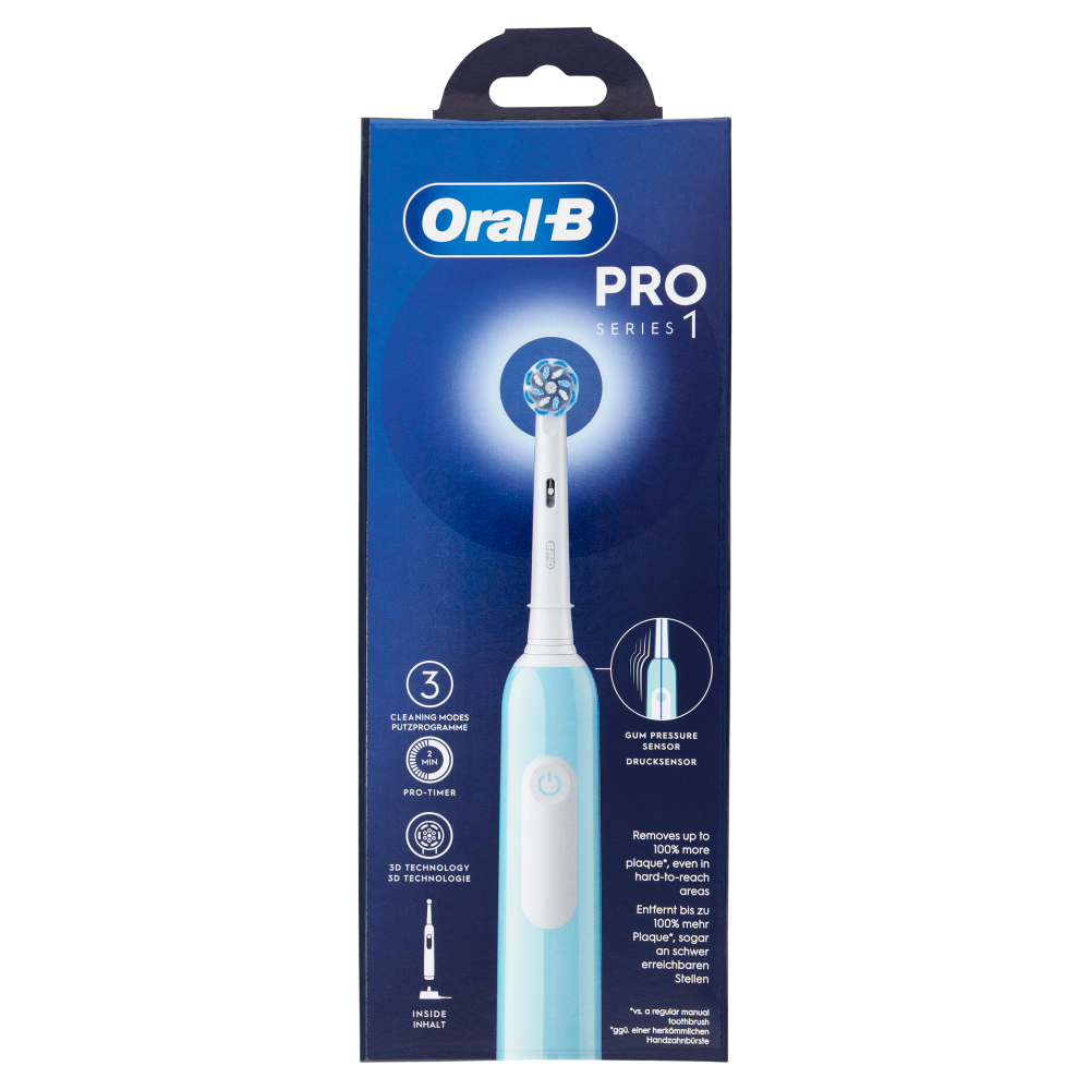 Oral-B Spazzolino Elettrico Denti Ricaricabile Pro Series 1 Caribbean Blue, , large