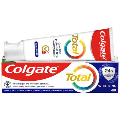 Colgate Dentifricio Sbiancante Total Whitening Protezione 24h di Protezione Attiva 75 ml
