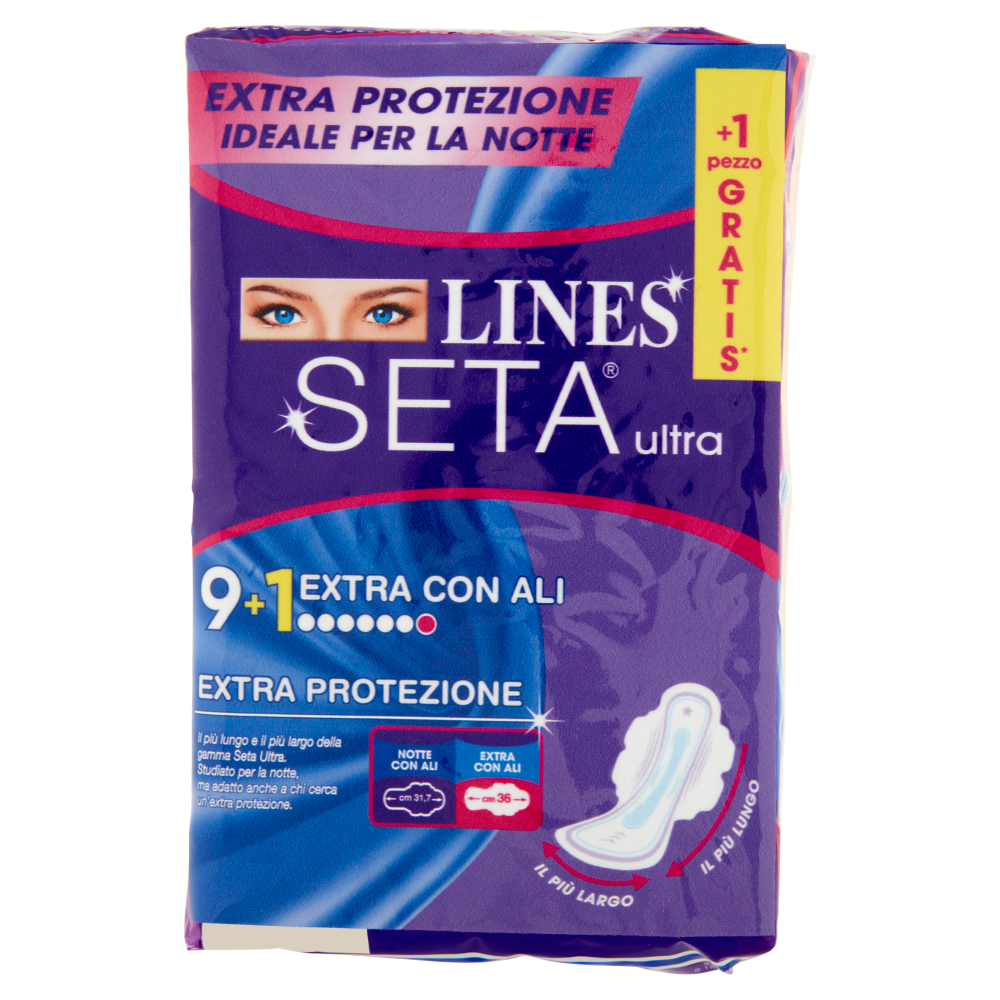 Lines Seta ultra Extra con Ali 9+1 Assorbenti - -