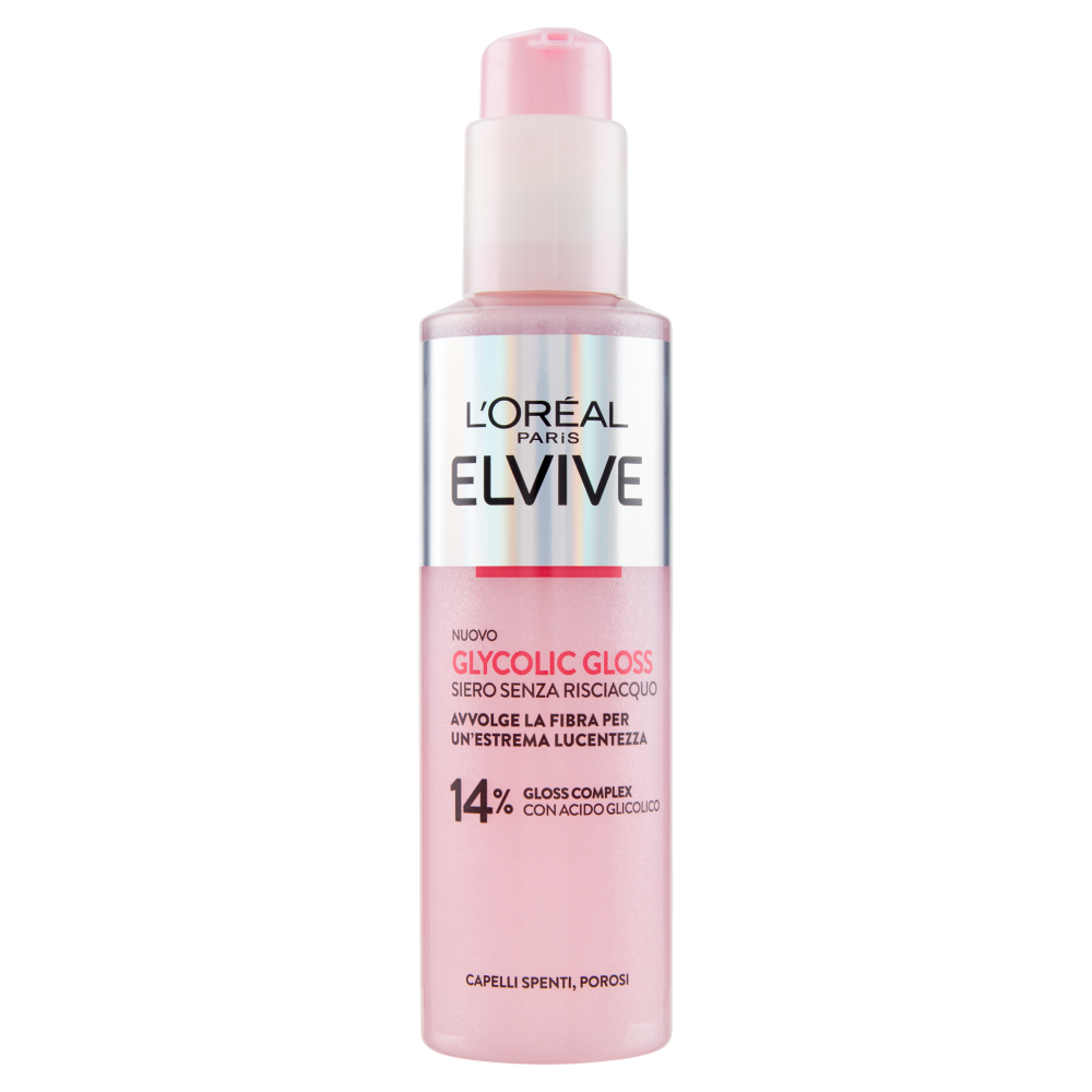 L'Oréal Paris Elvive Glycolic Gloss Siero Senza Risciacquo con Acido Glicolico 150 ml - -