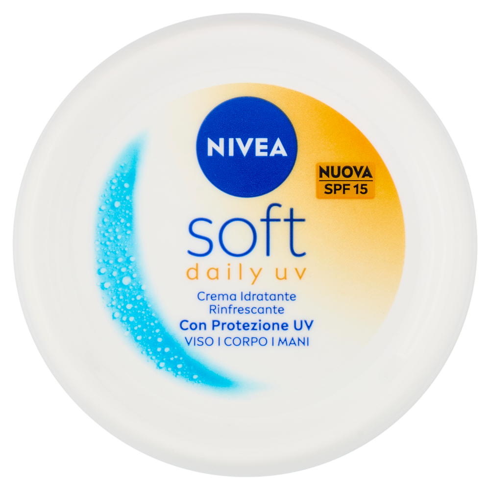 Nivea Soft Daily Uv Crema Idratante Rinfrescante SPF 15 100 ml, , large