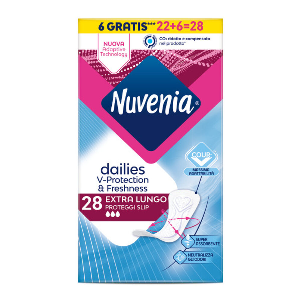 Nuvenia Extra Lungo 22+6 Proteggi Slip, , large image number null
