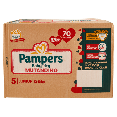 Pampers Baby-dry Mutandino Junior 70 Pannolini