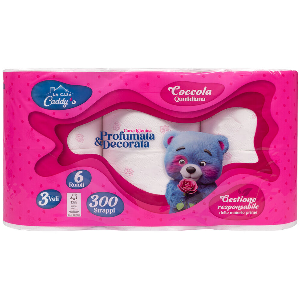 La Casa Caddy's Carta Igienica Profumata e Decorata 6 Rotoli , , large