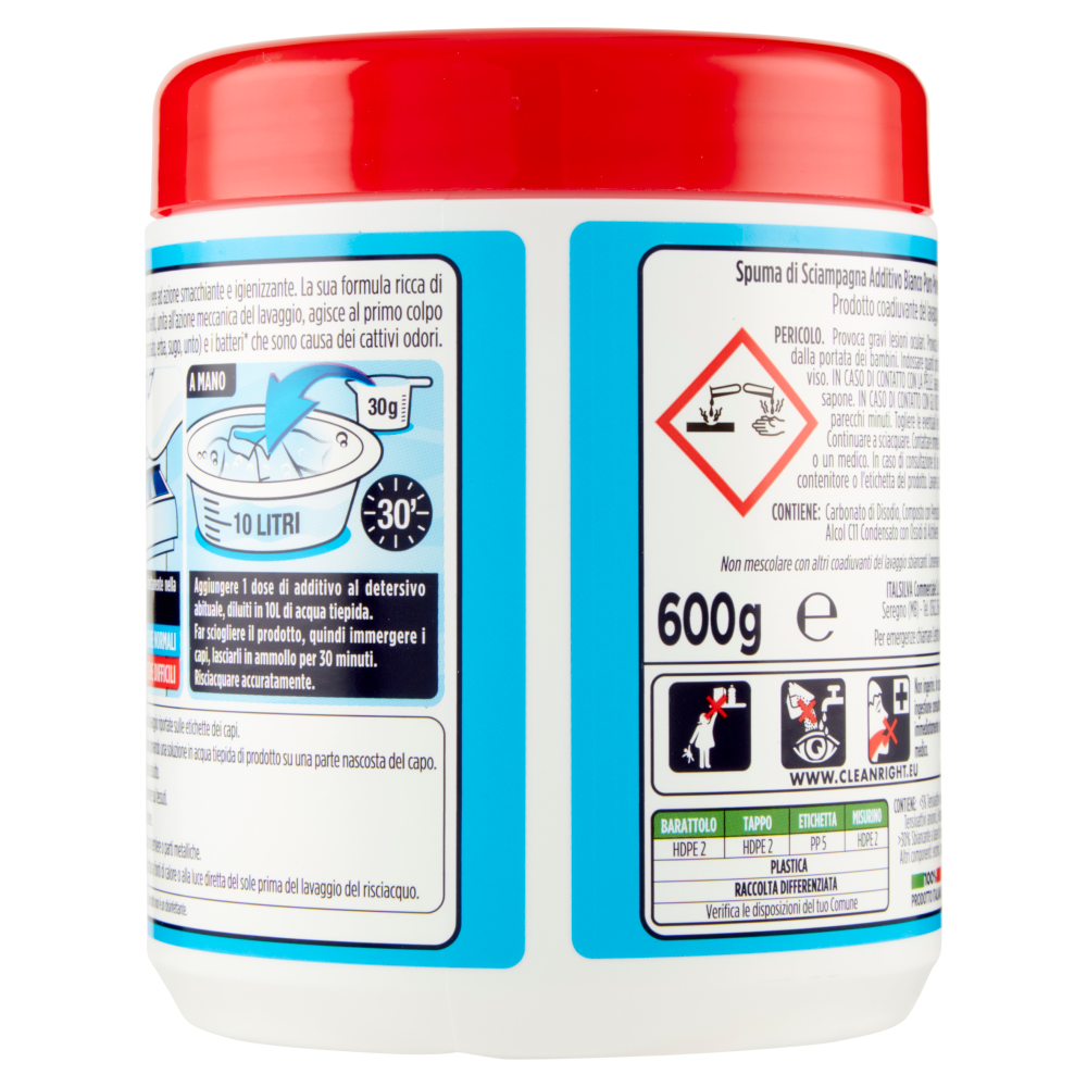 Spuma di Sciampagna Additivo Bianco Puro Polvere Igienizzante 600 g, , large