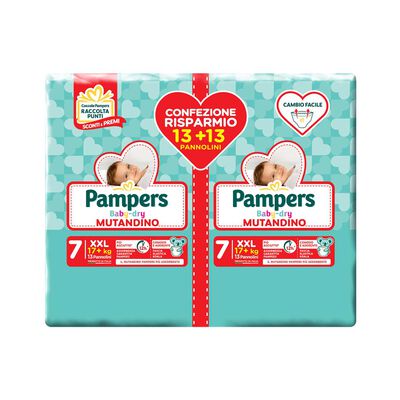 Pampers Baby Dry Mutandino XXL Duopack 26 Pannolini