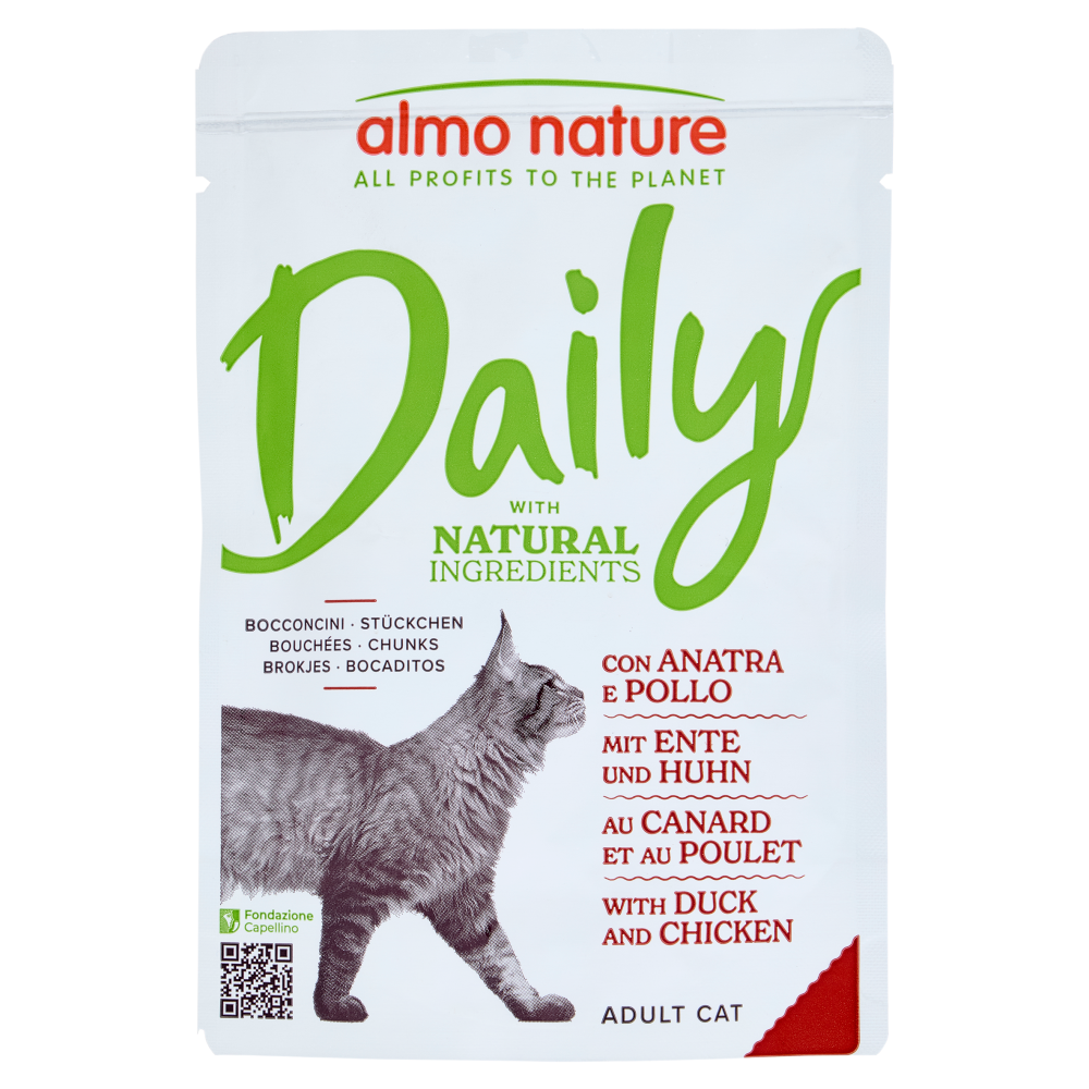Almo Nature Daily Adult Cat Bocconcini con Anatra e Pollo 70 g - -