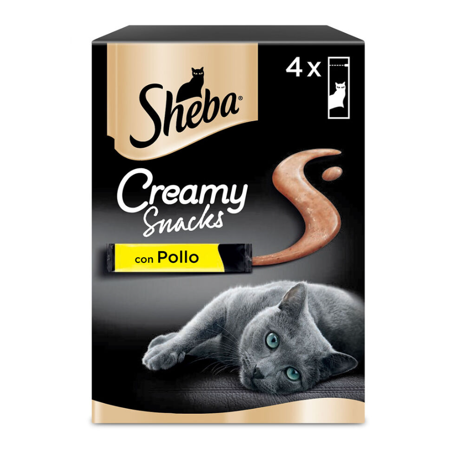 Sheba Creamy Snacks con Pollo 4 x 12 g - -