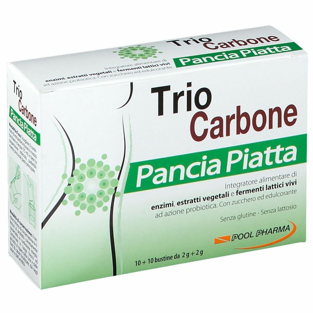 Trio Carbone Pancia Piatta 10+10 Bustine 20 mg, , large