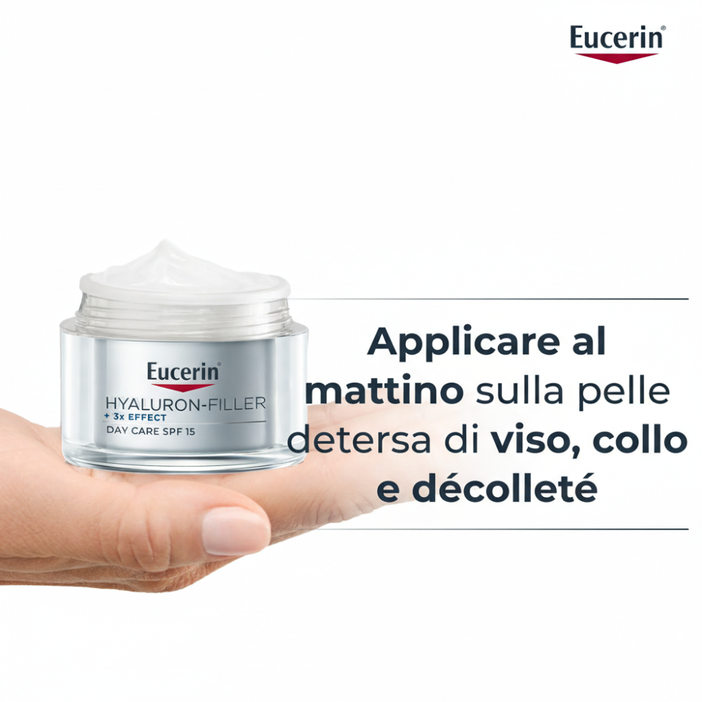 Eucerin Hyaluron-Filler + 3x Effect Crema Giorno SPF 15 Pelle Secca 50 ml, , large