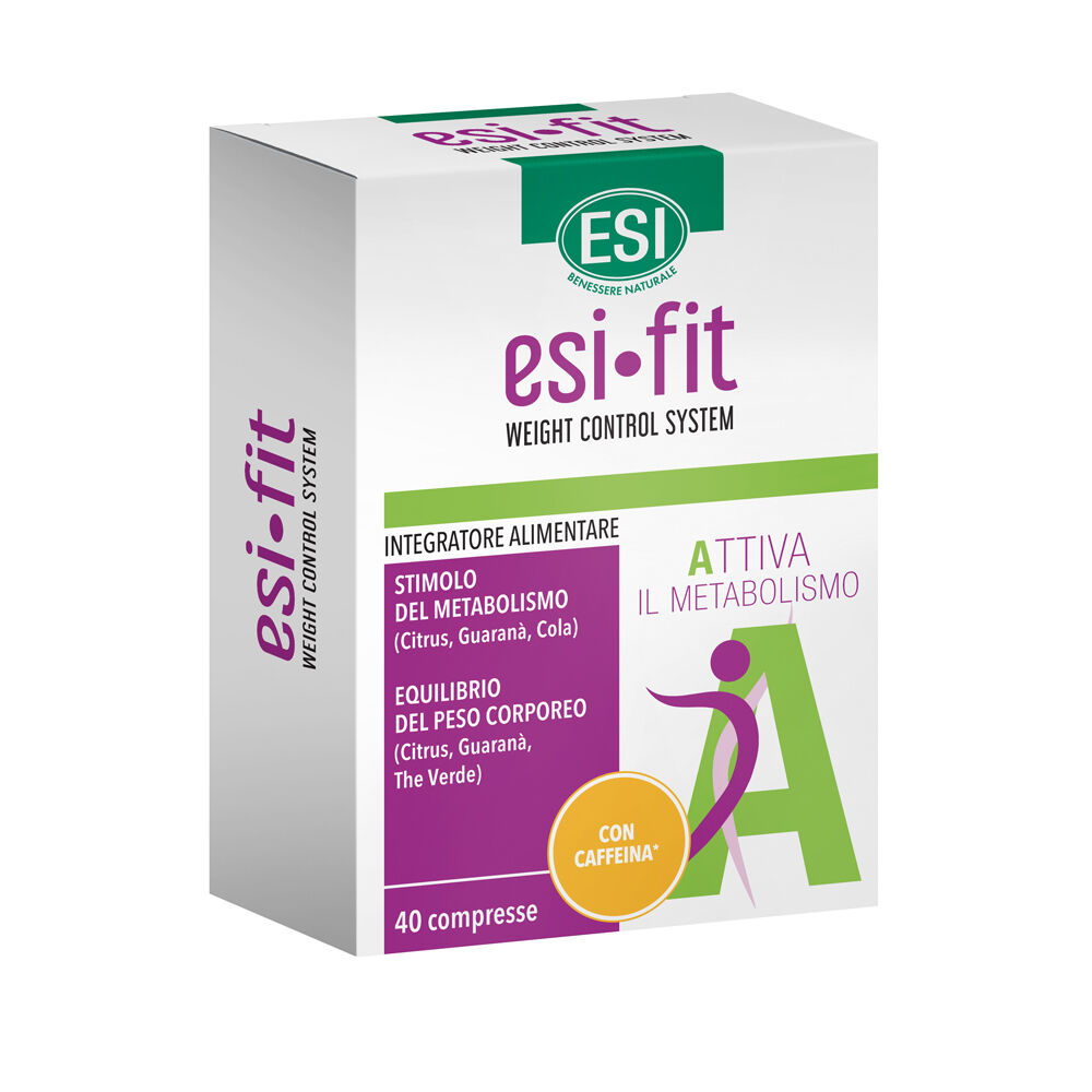 ESI Fit Attiva Intregratore Controllo del Peso con Caffeina 40 Compresse - -
