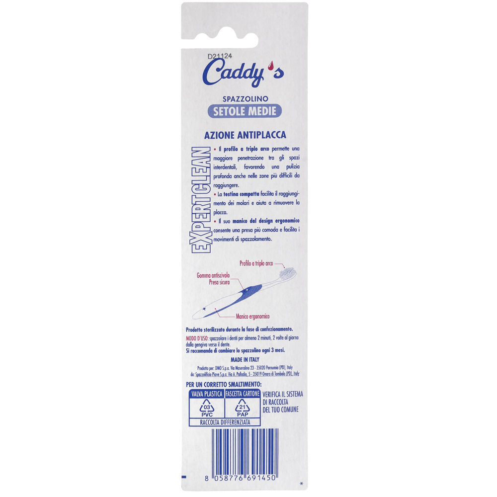 Caddy's Expert Clean Spazzolino Setole Medie, , large