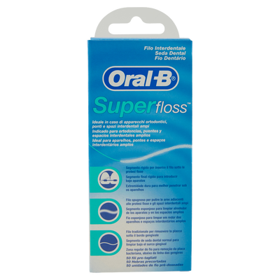 Oral-B Filo Interdentale Super Floss 50 Fili Pre-Tagliati