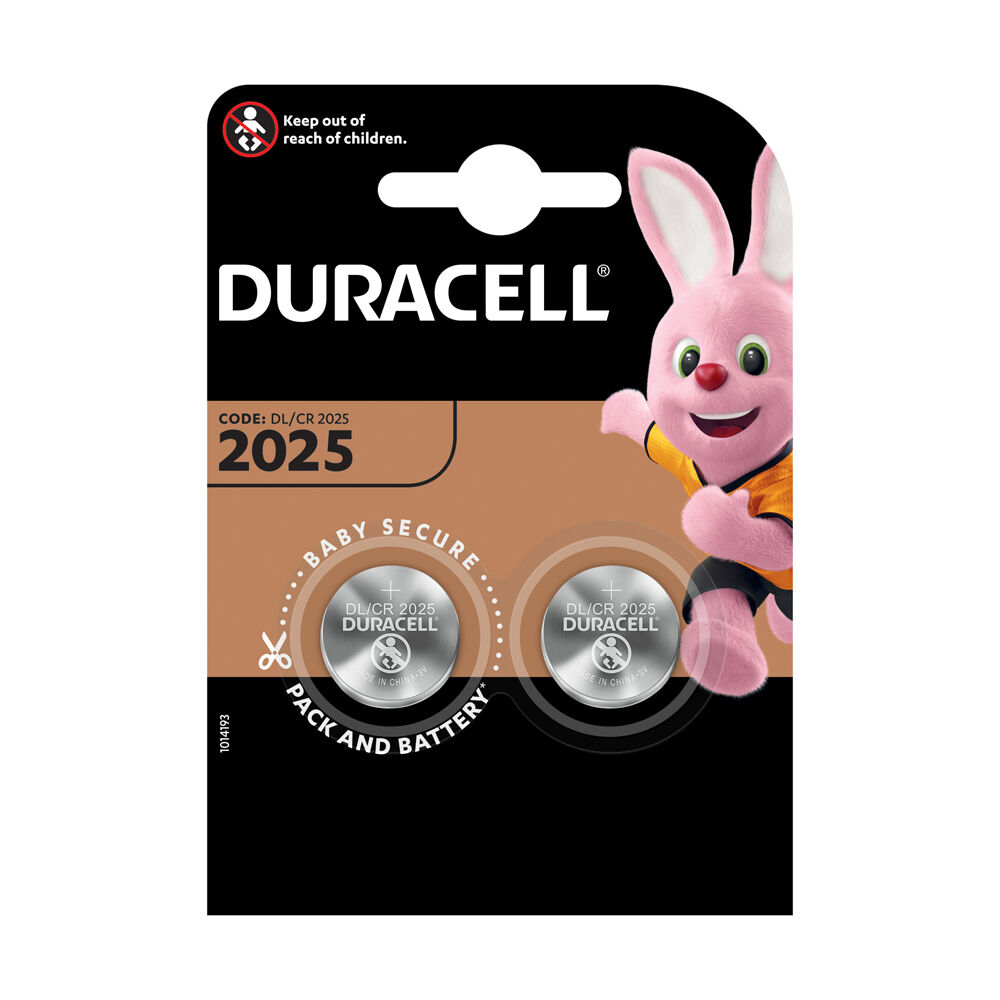 Duracell Electonics CR2025 3V 2 Batterie Bottone al Litio, , large