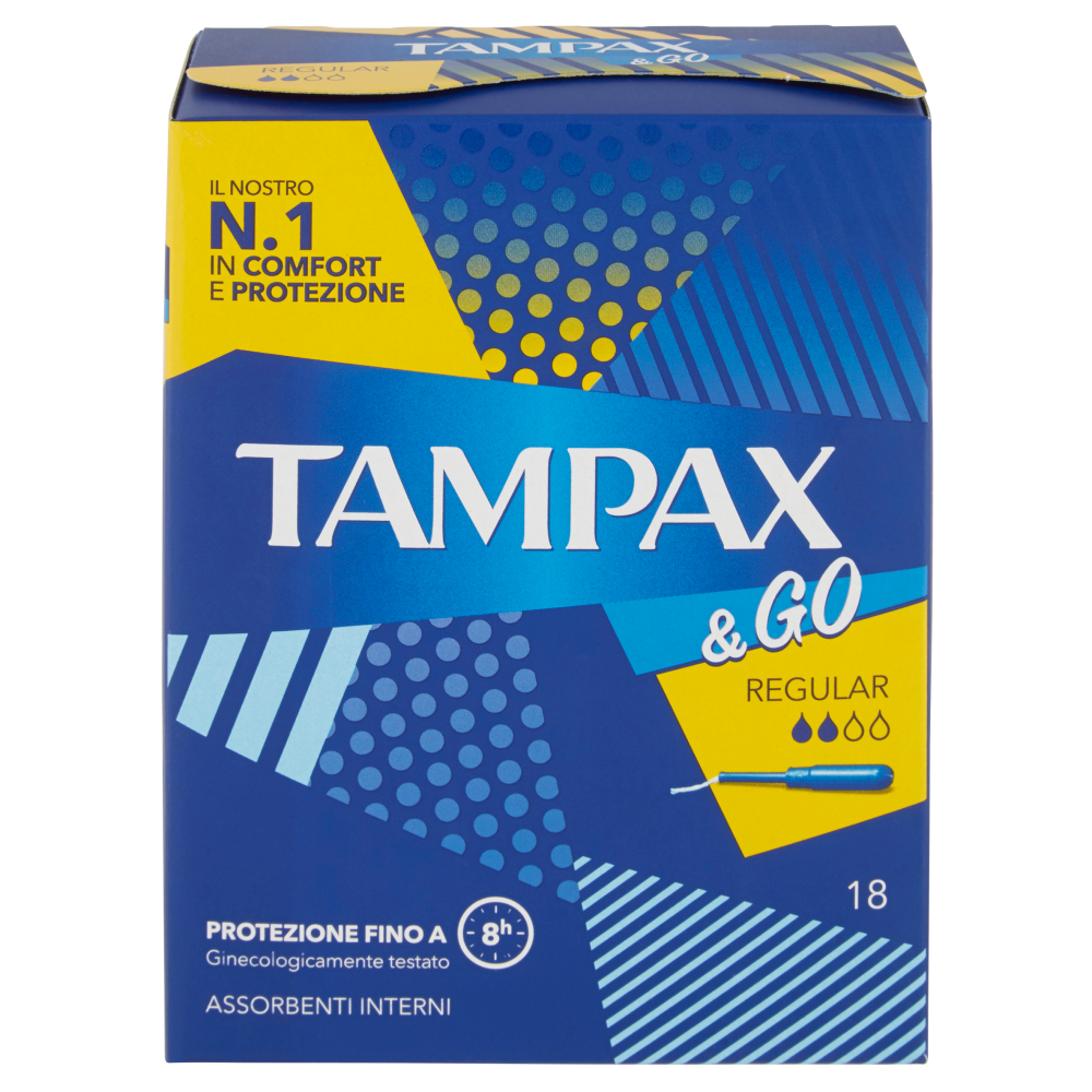 Tampax &Go Regular 18 Tamponi, , large