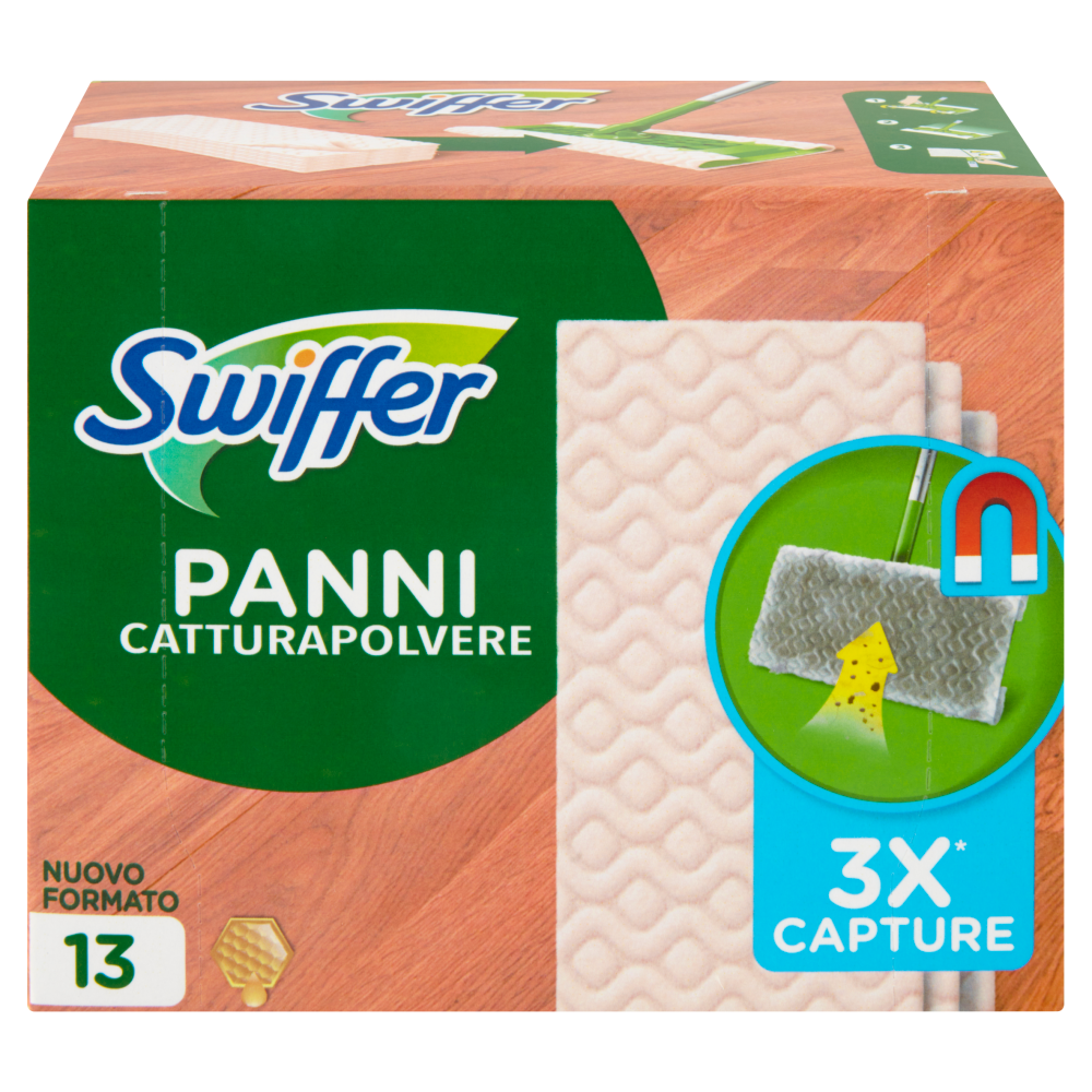 Swiffer Panni Catturapolvere per Scopa Ricarica 13 Panni Legno & Parquet - -
