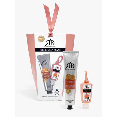 Royal Beauty Cofanetto Set Crema Mani 125 ml + Gel Igienizzante Mani 30 ml	