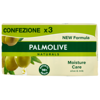 Palmolive Sapone Solido Naturals Oliva e Latte 3x90 g
