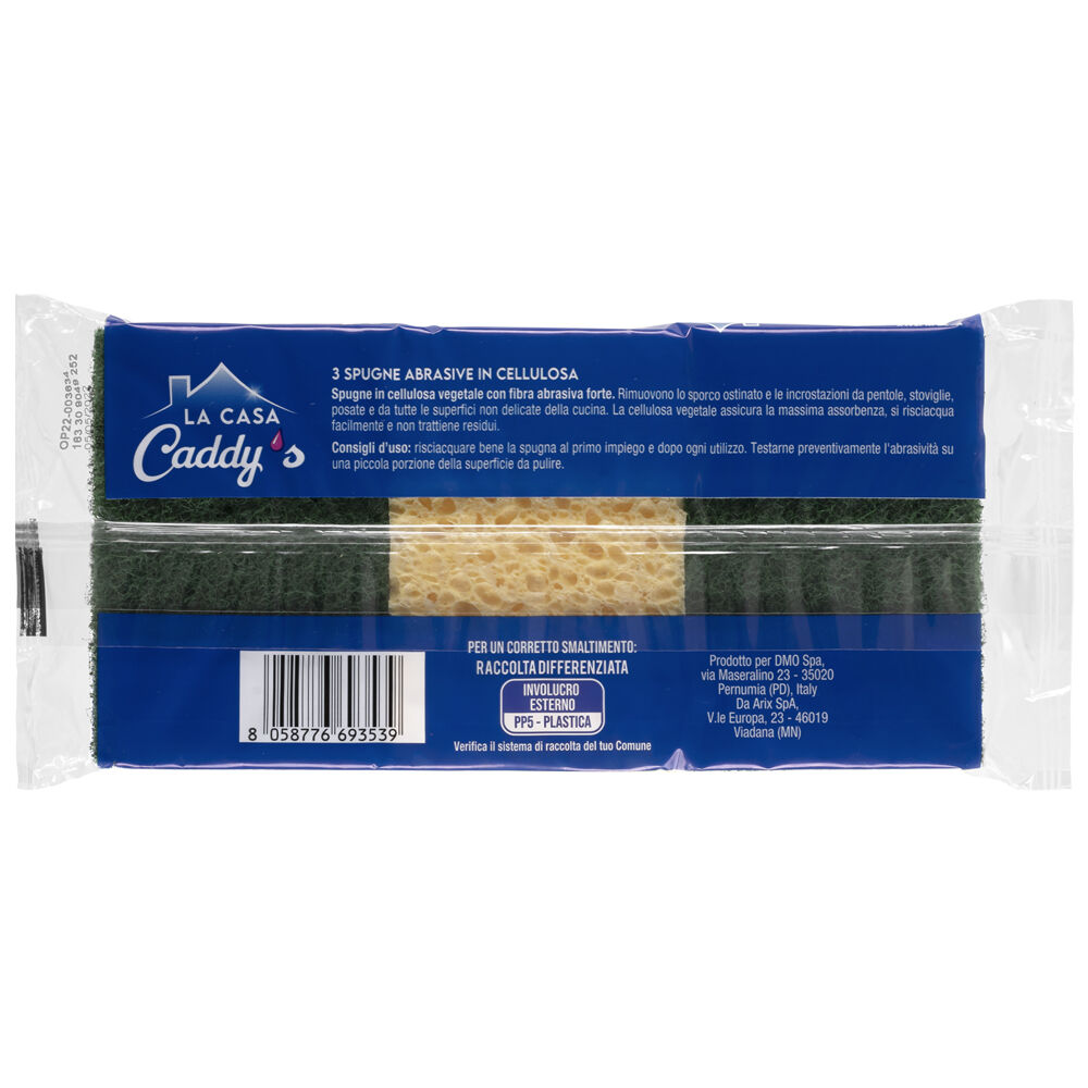 Caddy's Spugne Abrasive in Cellulosa 3 Pezzi, , large