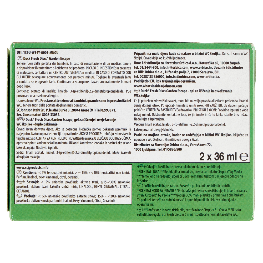 Duck Fresh Discs Doppia Ricarica Garden Tropic 2 Ricariche, , large