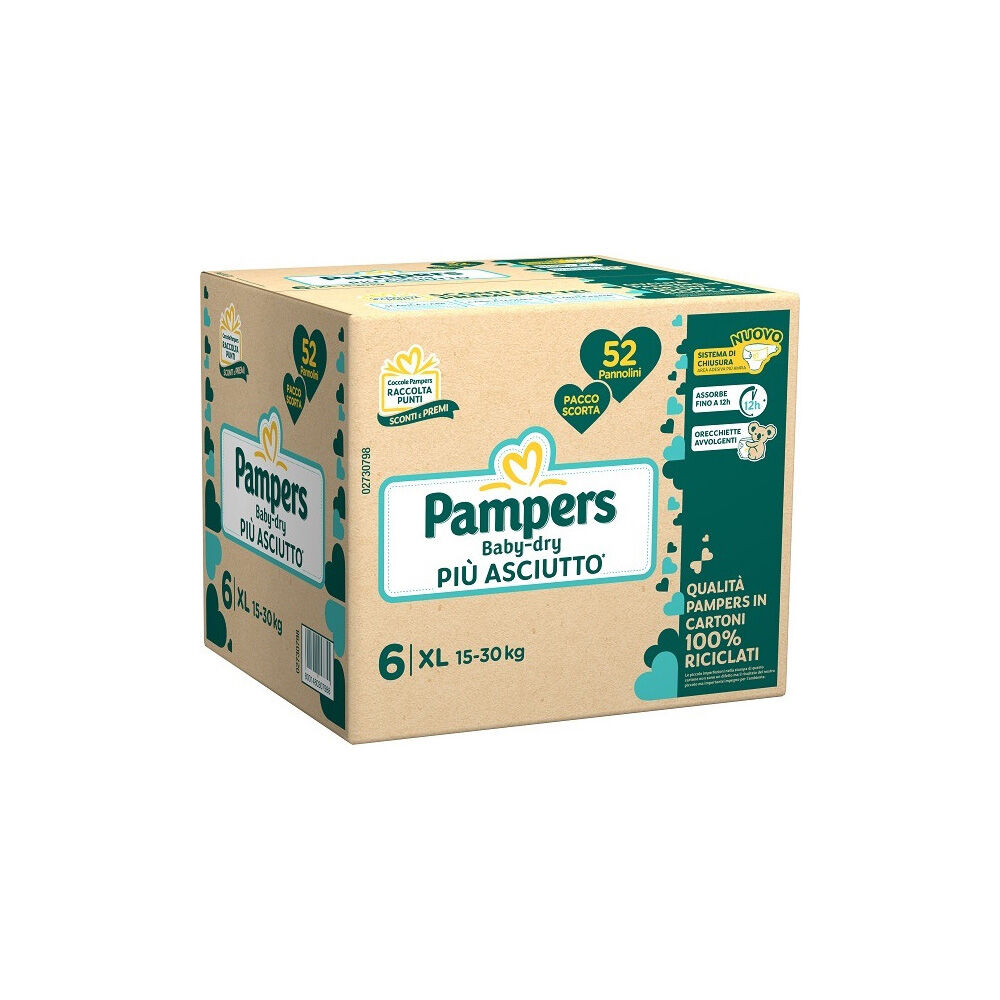 Pampers Baby-Dry XL 52 Pannolini Super Pack - -