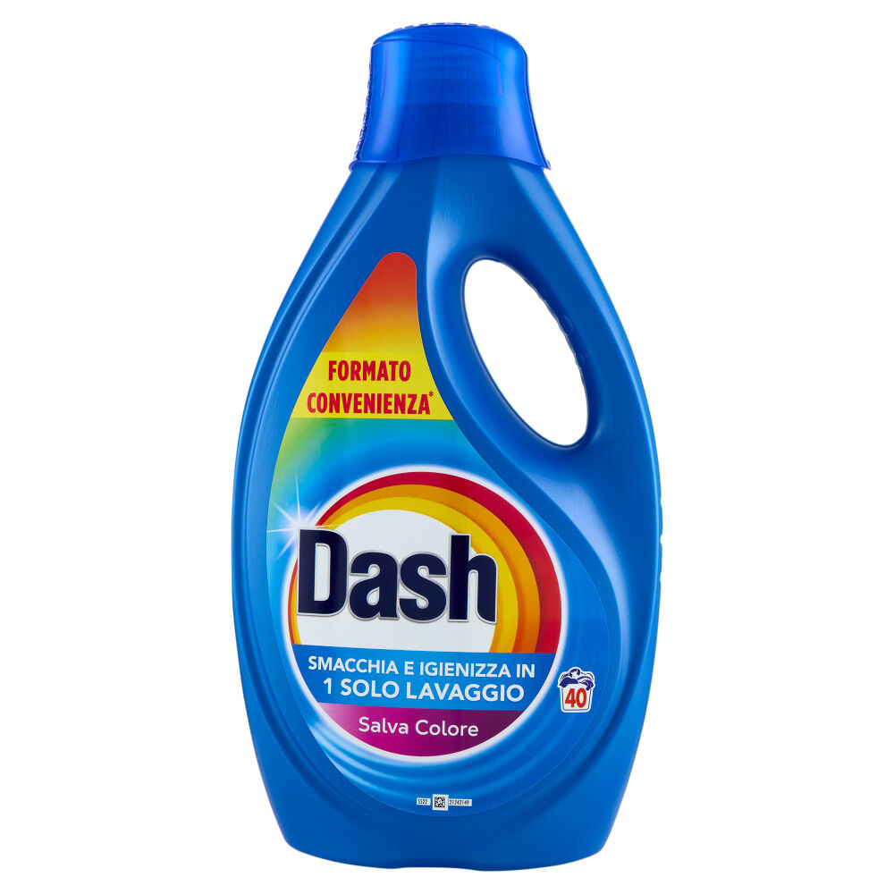 Dash Detersivo Lavatrice Liquido Salva Colore 40 Lavaggi – 1800 ml, , large