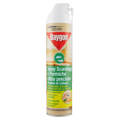 Baygon Spray Scarafaggi e Formiche Extra Precision Protezione Cucina 400 ml