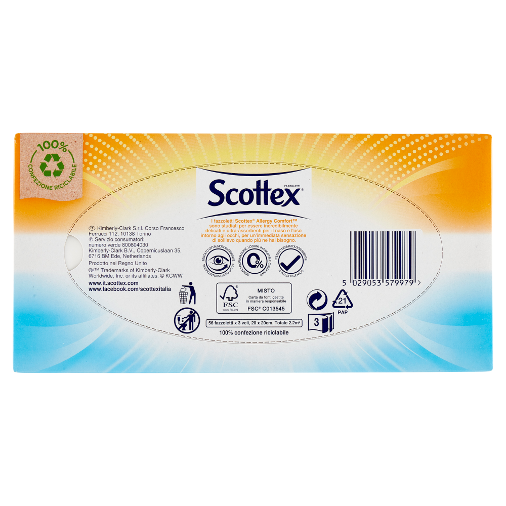 Scottex Veline Allergy Box 56 Pezzi, , large