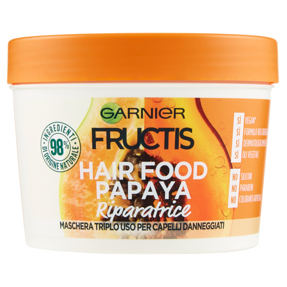Fructis Hair Food Papaya Maschera Riparatrice 390 ml, , large image number null