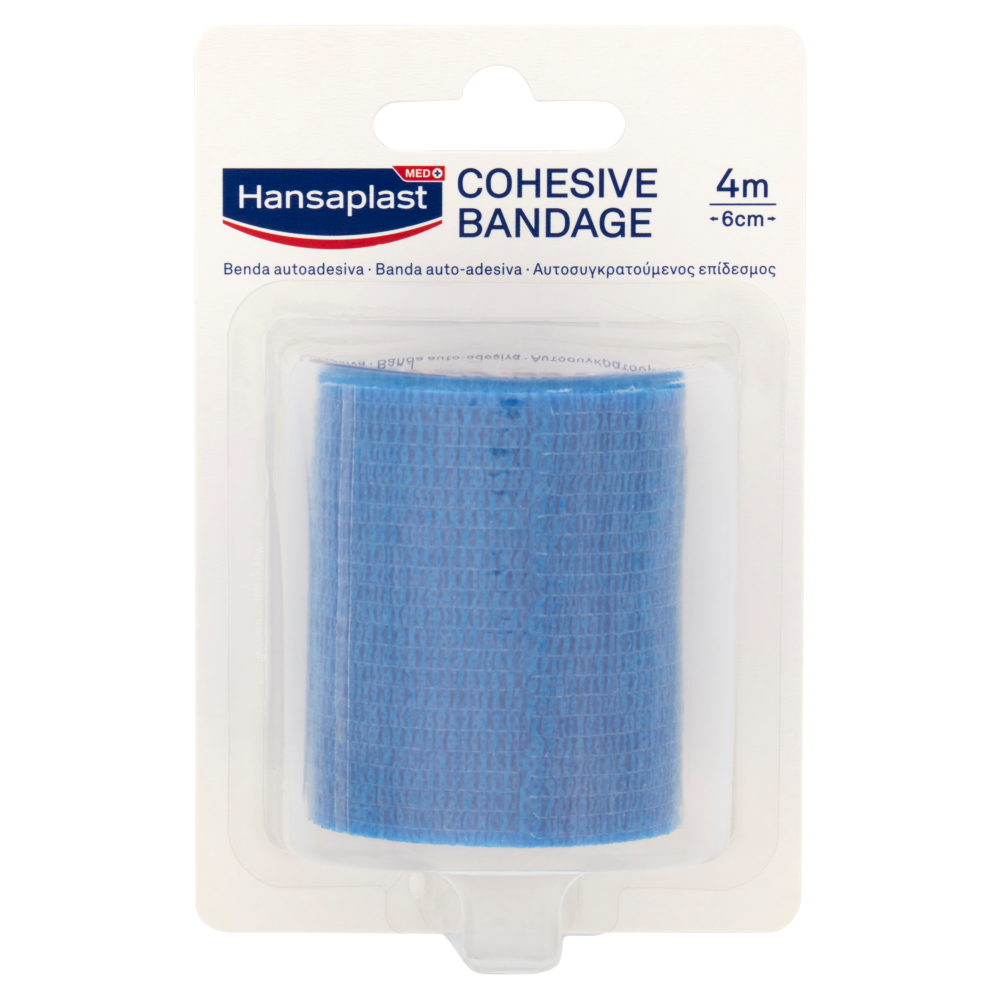 Hansaplast Benda Autoadesiva Blu 4M X 6Cm, Tape Flessibile Per Il Fissaggio Di Bende E Compresse 1 St - Immagine 6