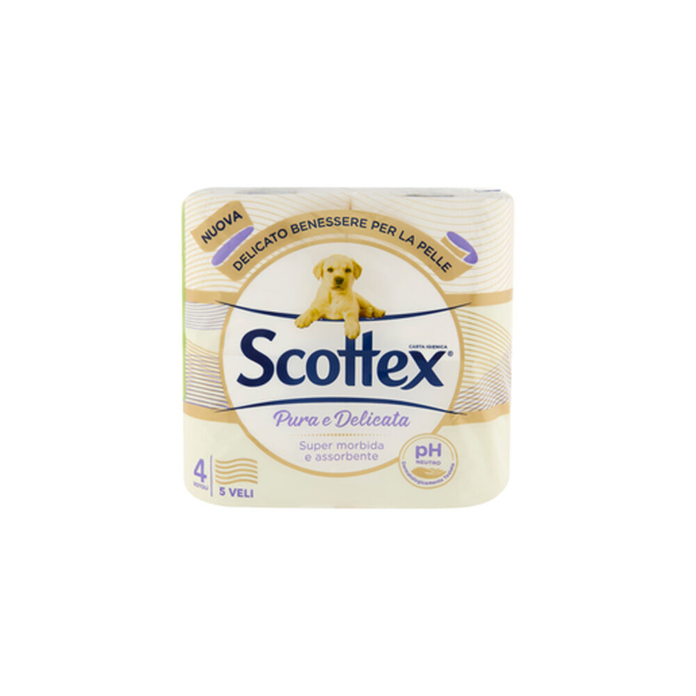 Scottex Carta Igienica Supreme 5 Veli 4 Rotoli	, , large