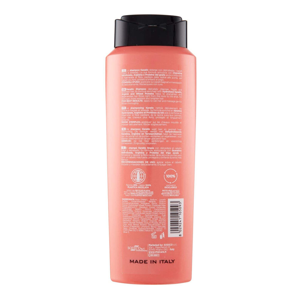 Vitalcare Professional Shampoo alla Keratina Rinforzante 500ml, , large
