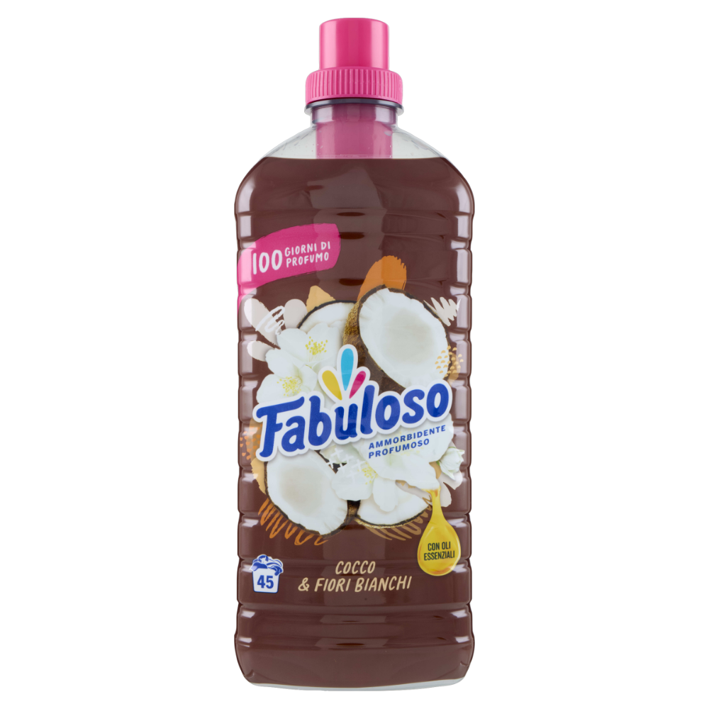 Fabuloso Ammorbidente Concentrato Cocco & Fiori Bianchi 1 L 45 Lavaggi - --image